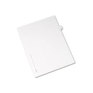 DIVIDERS, Allstate-Style, Legal Exhibit, Side Tab, Title: T, Letter, White, 25 / Pk