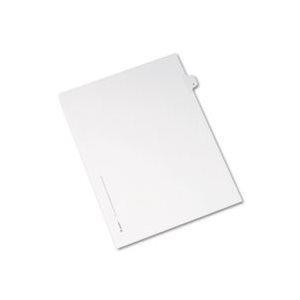 DIVIDERS, Allstate-Style, Legal Exhibit, Side Tab, Title: V, Letter, White, 25 / Pk