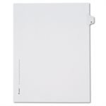 DIVIDERS, Allstate-Style, Legal Exhibit, Side Tab, Title: W, Letter, White, 25 / Pk