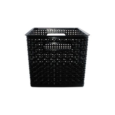 BINS, WEAVE, 13.825" x 10.75" x 8.75", Plastic, Black, 2 Bins