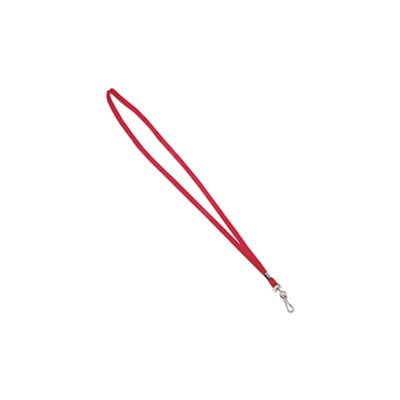 Deluxe Lanyards, J-Hook Style, 36" Long, Red, 24 / Box