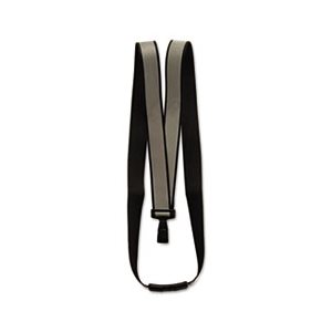 Lanyard, Recycled, Breakaway, J-Hook Style, 36" Long, Black, 10 / Box