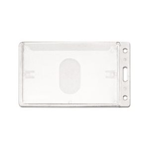 Badge Holder, Frosted, Rigid  2.125" x 3.375", Clear, Vertical, 25 / Box