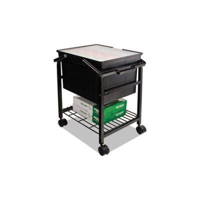 FILE CART, Heavy-Duty, File Shuttle, 17.125"w x 14.25"d x 20"h, Black