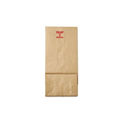 BAG, #5 Paper Grocery, 50lb, Kraft, Extra-Heavy-Duty, 5.25" x 3.4375" x 10.9375", 500 bags