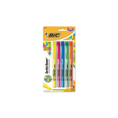 HIGHLIGHTER, Brite Liner, Chisel Tip, Assorted Colors, 5 / Set