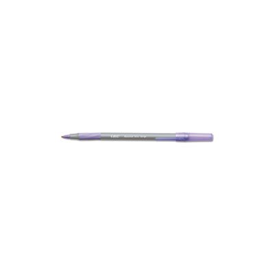 PEN, BALLPOINT, STICK, Round Stic Grip, Xtra Comfort, Purple Ink, 1.2mm, Medium, Dozen