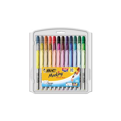 MARKER, PERMANENT, Marking, Fine Tip, Assorted Colors, 36 / Set