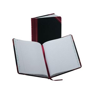 Record / Account Book, Record Rule, Black / Red, 150 Pages, 9.625" x 7.625"