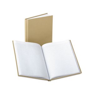 MEMO BOOK, Handy Size, Bound, Ruled, 9" x 5.875", White, 96 Sheets