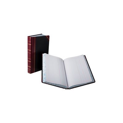 Record / Account Book, Journal Rule, Black / Red, 500 Pages, 14.125" x 8.625"