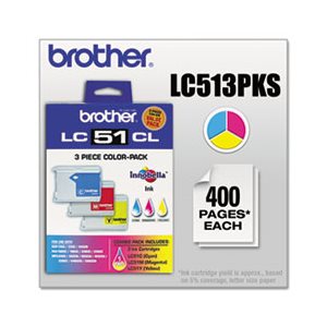 INK, INNOBELLA, LC513PKS BROTHER, Cyan / Magenta / Yellow, 3 / PK