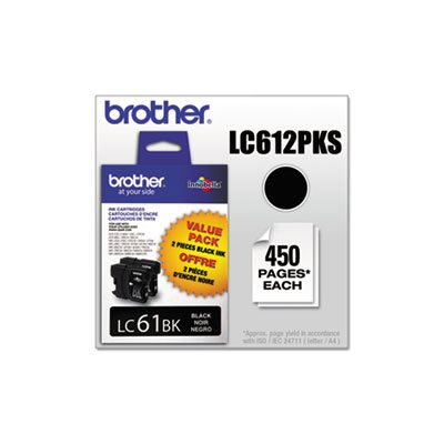 INK, INNOBELLA, LC612PKS BROTHER, Black, 2 / PK