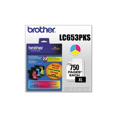 INK, INNOBELLA, LC653PKS BROTHER, High-Yield, Cyan / Magenta / Yellow, 3 / PK