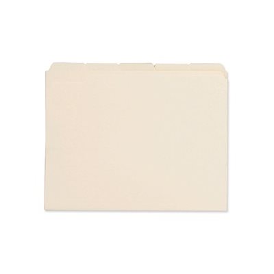 FILE FOLDER, MANILA, LETTER, 1 / 5 CUT, 100 / BOX