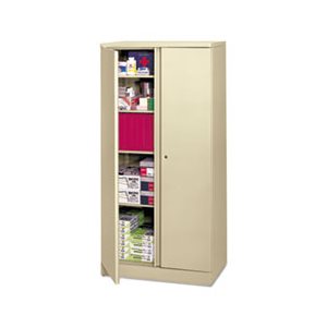 CABINET, STORAGE, Easy-to-Assemble, 36"w x 18"d x 72"h, Putty