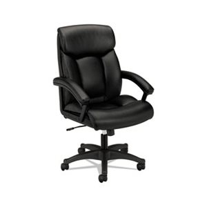 CHAIR, EXECUTIVE, VL151 Series, High-Back, Black, Leather