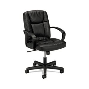 CHAIR, EXECUTIVE, VL171 Series, Mid-Back, Black, Leather