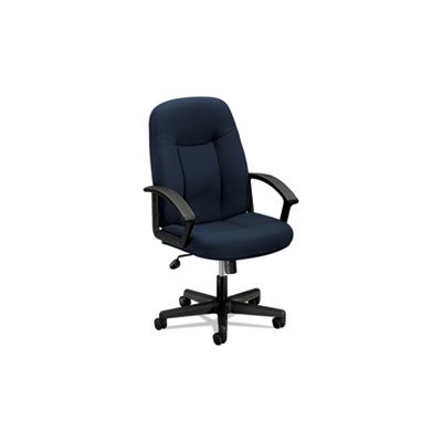 CHAIR, Executive, VL601 Series, High-Back, Swivel / Tilt, Navy Fabric / Black Frame