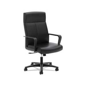 CHAIR, Executive, VL604 Series, High-Back, Black, SofThread Leather