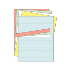 Data Card Replacement, 8.5" x 11" Sheets, Assorted, 10 / PK