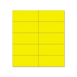 TAPE, STRIPS, Dry Erase, Magnetic, Yellow, 2" x .875", 25 / Pk