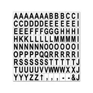 CHARACTERS, MAGNETIC, Interchangeable, Letters, Black, .75"h