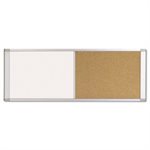 BOARD, Dry Erase / Cork Board, Combo Cubicle Workstation, 36" x 18", Silver Frame