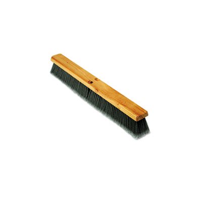 BRUSH HEAD, FLOOR,  3", Gray, Flagged, Polypropylene, 24"