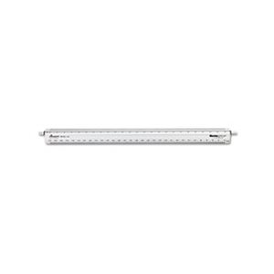 TRIANGULAR SCALE, Adjustable, Aluminum, Engineers Ruler, 12", Silver