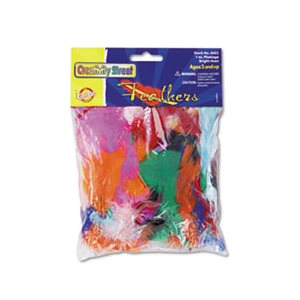 FEATHER ASSORTMENT, BRIGHT HUES, BRIGHT COLORS, 1 oz Pack