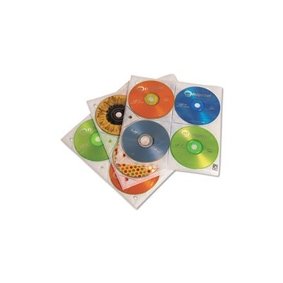 STORAGE SLEEVES, CD, TWO SIDED, FOR RING BINDERS, 25 / PACK