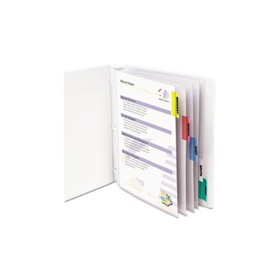 SHEET PROTECTORS, WITH INDEX TABS, ASSORTED COLOR TABS, 2", 11" x 8.5", 5 / ST