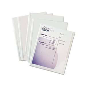 REPORT COVERS, WITH BINDING BARS, ECONOMY VINYL, CLEAR, 8.5" x 11", 50 / BOX