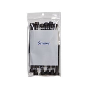 BAGS, WRITE-ON, RECLOSEABLE, Small Parts Bags, Poly, 2 Mil, 3" x 5", Clear, 1000 / Carton