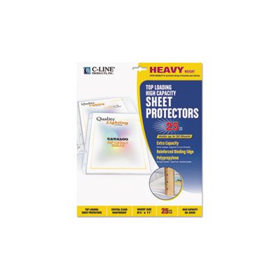 SHEET PROTECTORS, High Capacity, Polypropylene, Clear, 50", 11" x 8.5", 25 / BOX