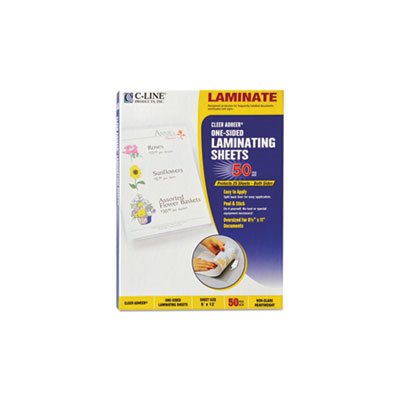 FILM, LAMINATING, Cleer Adheer, Self-Adhesive, 2 MIL, 9" x 12", 50 / Box