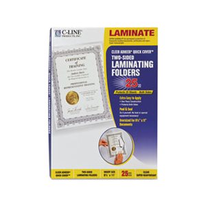 POCKETS, LAMINATING, Quick Cover, 12 mil, 9.125" x 11.5", 25 / Pack