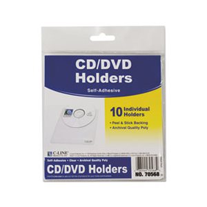 HOLDER, CD, Self-Adhesive, 5.33" x 5.66", 10 / PACK