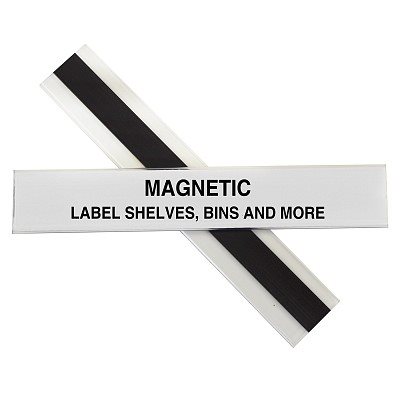 LABEL HOLDER, FOR MAGNETIC SHELF / BIN 6" X 1"