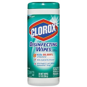 WIPE, DISINFECTING, CLOROX, FRESH SCENT, 7" X 8", 35 / CAN