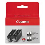 CARTRIDGE, CANON (PGI-5BK), ChromaLife100+ Ink, BLACK, 2 / PACK