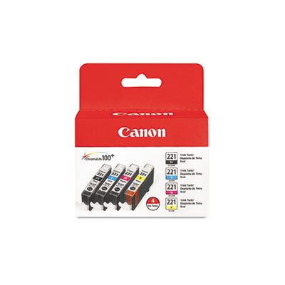 INK, CANON, (CLI-221), BLACK / CYAN / MAGENTA, YELLOW