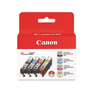 INK, CANON, (CLI-221), BLACK / CYAN / MAGENTA, YELLOW