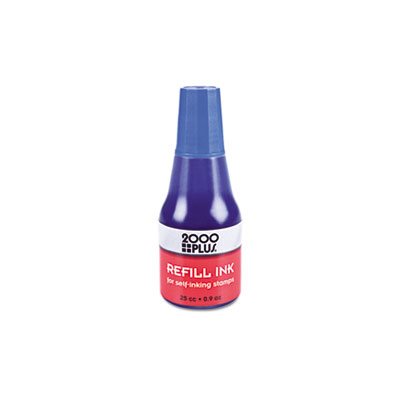 INK, REFILL, SELF-INKING STAMP PAD INK, Blue, 0.9 oz. Bottle