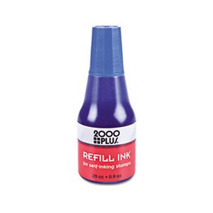 INK, REFILL, SELF-INKING STAMP PAD INK, Blue, 0.9 oz. Bottle