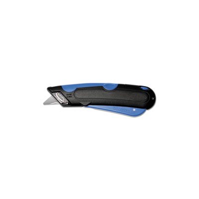 UTILITY KNIFE, Easycut, Cutter Knife w / Self-Retracting Safety-Tipped Blade, Black / Blue