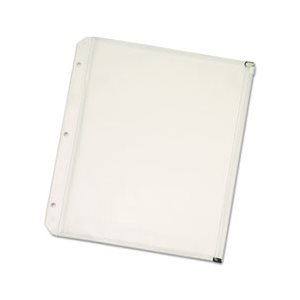 POCKETS, BINDER, Zippered, 11" x 8.5", Clear, 3 / Pack