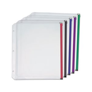 POCKET, BINDER, Expanding, Zipper, 11" x 8.5", Assorted Colors, 5 / Pack