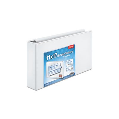 BINDER, ClearVue, Slant-D Ring, 3" Cap, 11" X 8.5", White